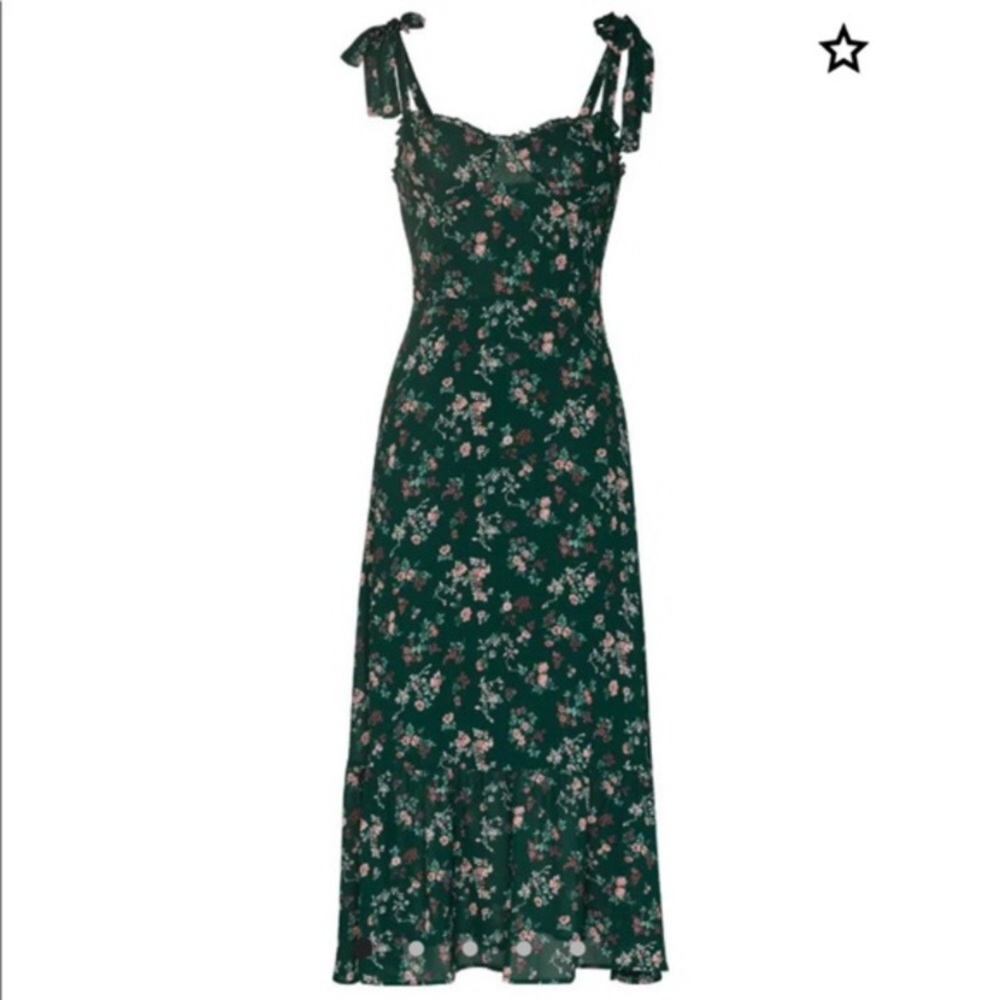 🌸Reformation Nikita Green Floral Dress 💐